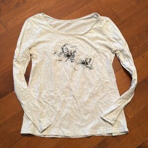 L/S tee with floral graphic